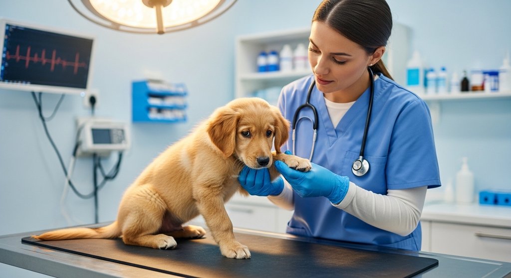 Filhote de cachorro com pata inchada e mancando, é urgência?